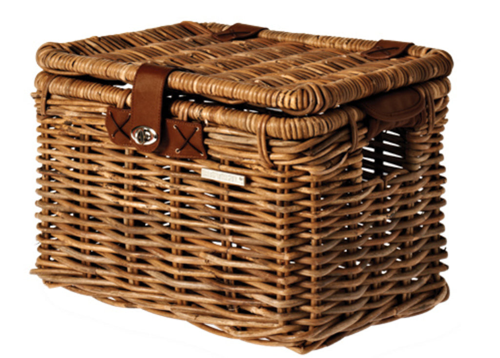 Mand - Basil - Denton L - Grijs - Met Deksel Voorop - 46 Liter Mand - Basil - Denton L - Grijs - Met Deksel Voorop - 46 Liter